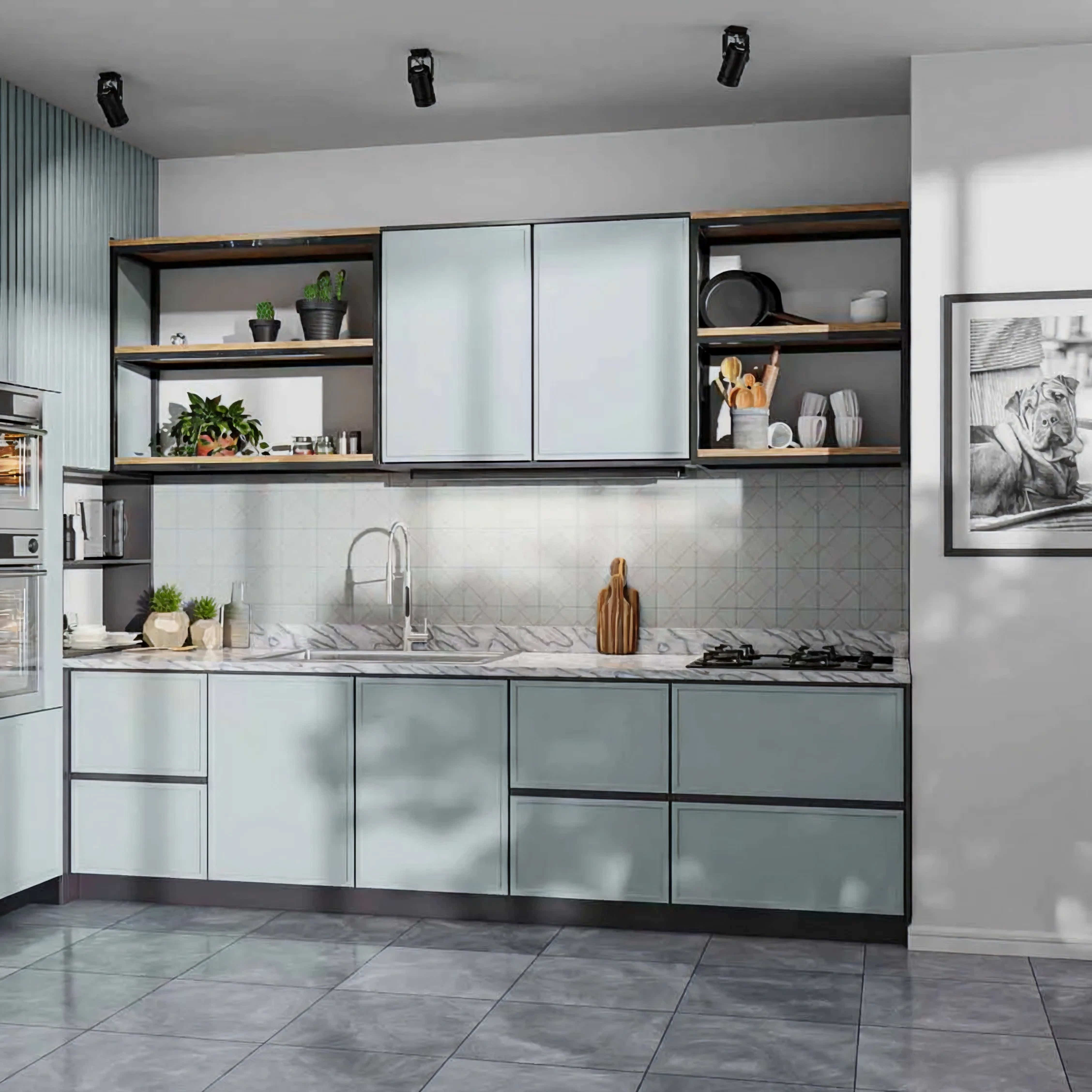 Multi-piece kitchen storage set with airtight containers